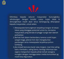 Himbauan Pemkab Gunungkidul : Waspada Cuaca Ekstrem Perhatikan Beberapa Hal 